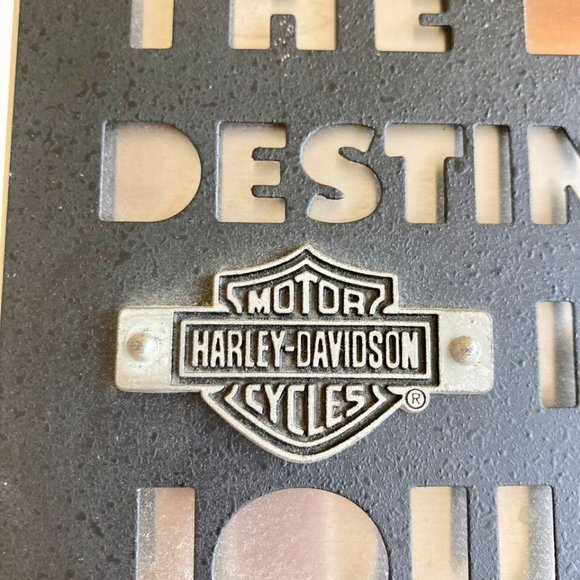 Vintage Harley Davidson Picture Photo Frame Motorcycle Destination Journey Logo - Picture 9 of 12
